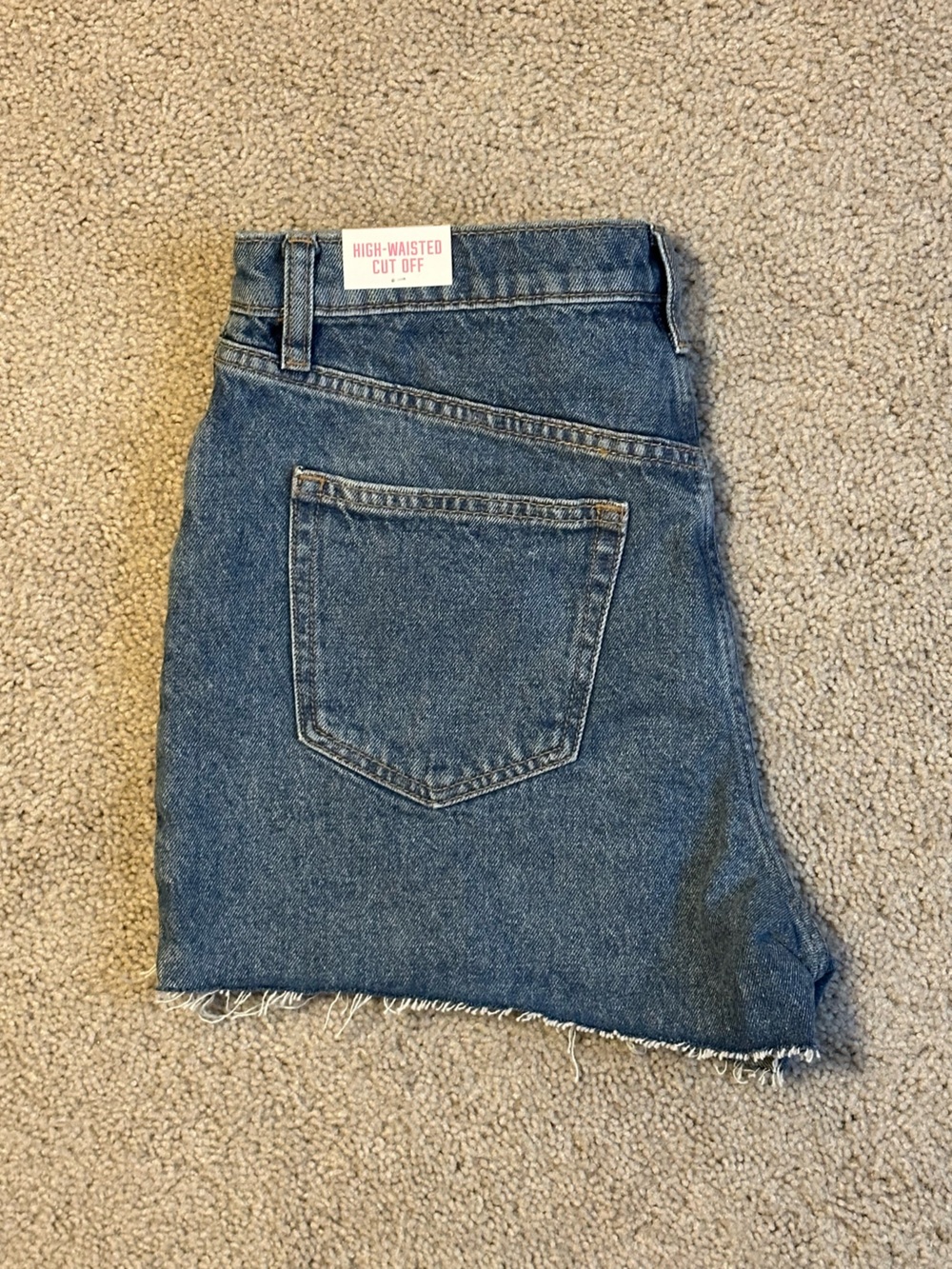 PINK-High-Waisted Cut Off Women’s Denim Shorts-29Waist